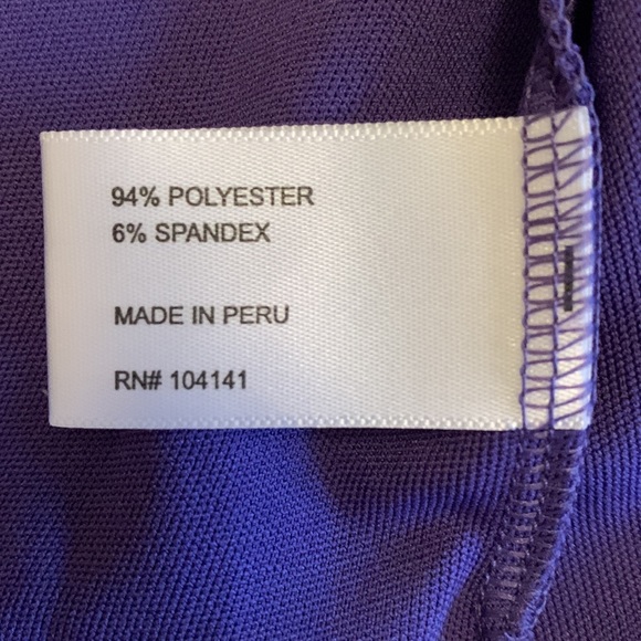 Lady Hagen - Ladies golf tee, short sleeve, purple with green collar trim - Picture 3 of 4